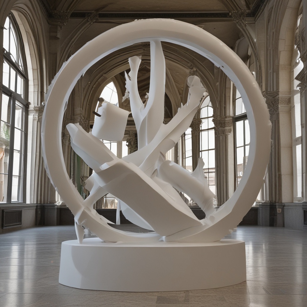 GiacomoGeco's digital sculpture symbolizing peace